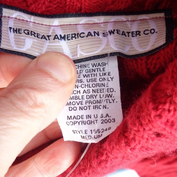 Y2K vintage turtleneck red sweater size M junior - Picture 9 of 9